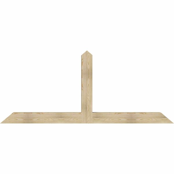Ekena Millwork Portland Rough Sawn Timber Gable Bracket, Douglas Fir, 96"W x 40"H x 6"D x 6"F, 10/12 Pitch GBW096X40X0606POR00RDF - main